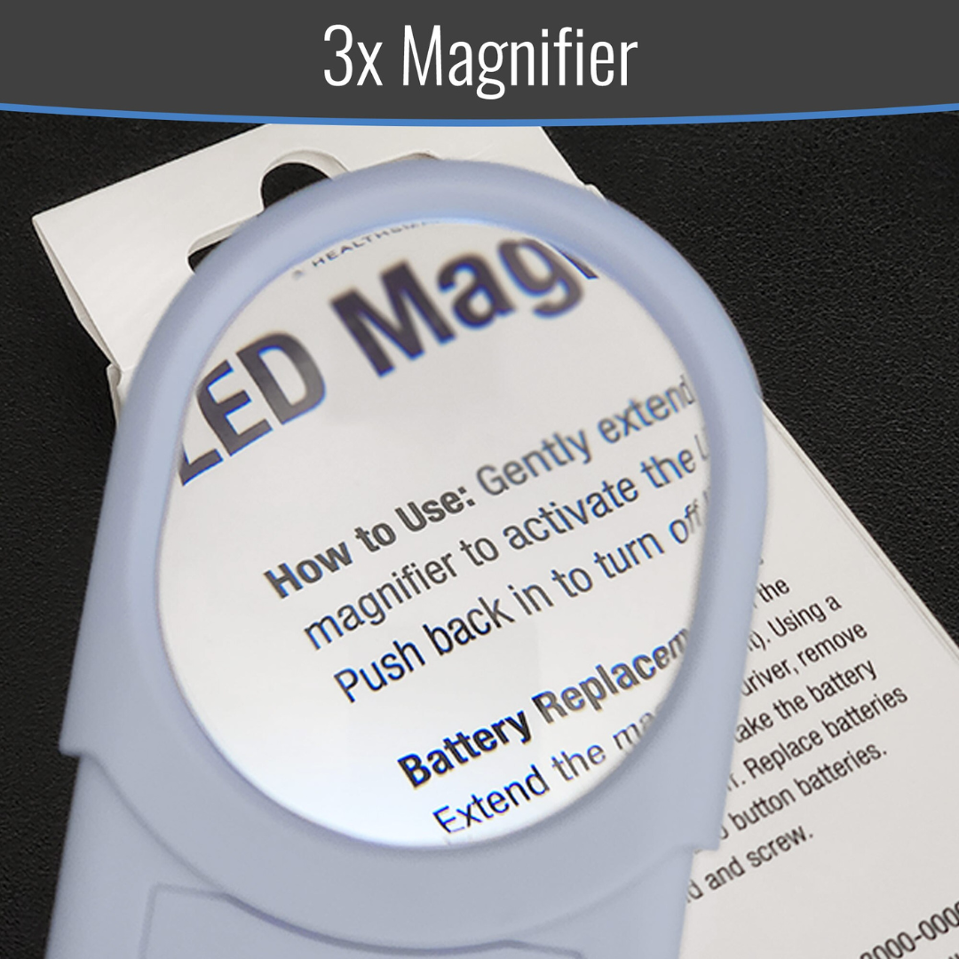 DMI LED Magnifying Glass with Light - Extendable Length - Senior.com Handheld Magnifiers