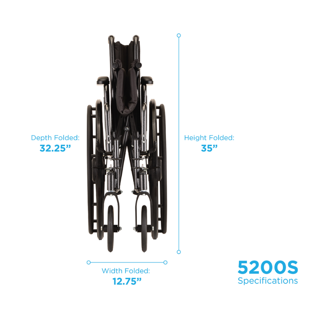 Nova Medical Steel Wheelchair w/ Detachable Desk Arms - Senior.com Wheelchairs