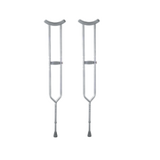 Medline Bariatric Push-Button Steel Crutches - Senior.com Push-Button Crutches