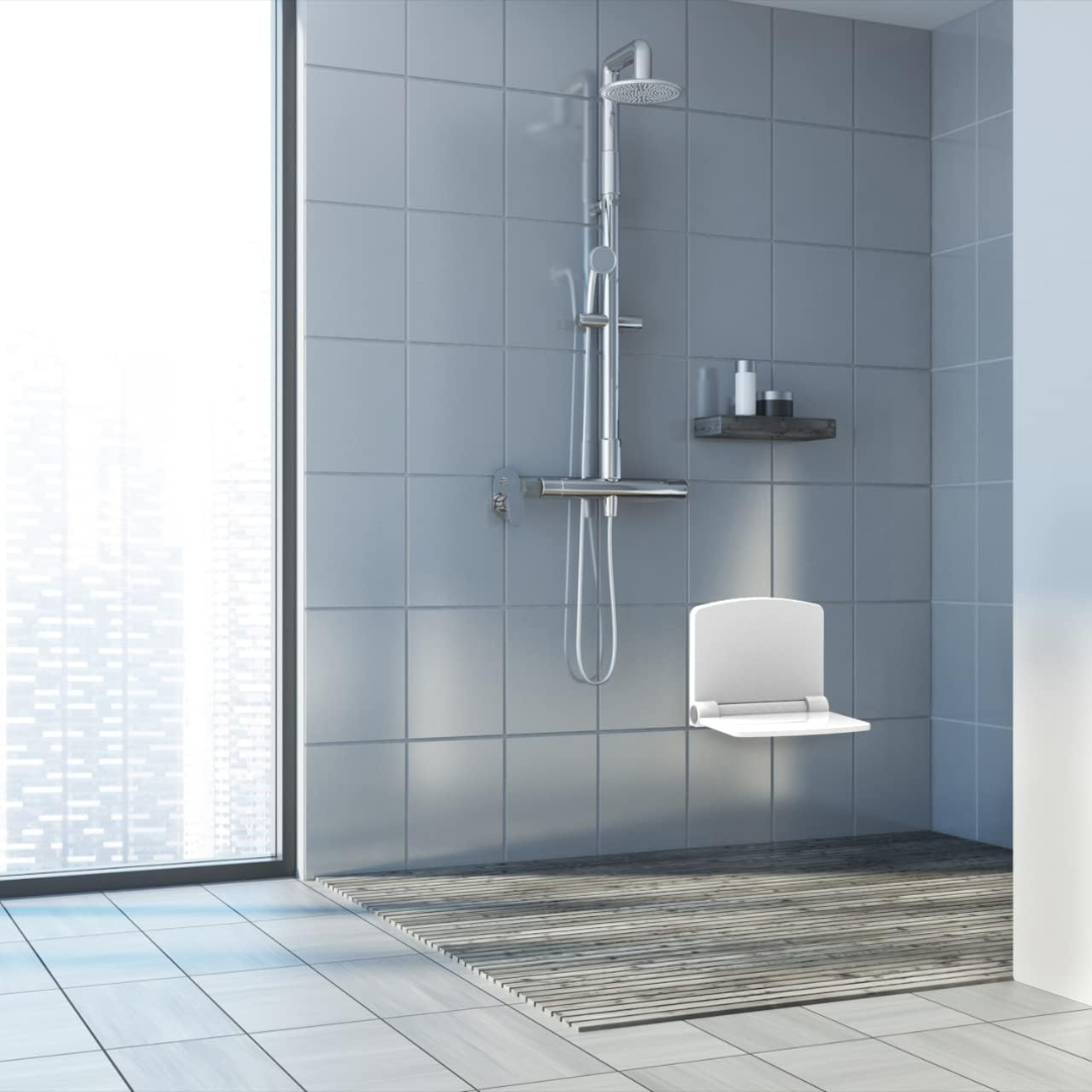 Invisia Fold Down Shower Seat - Perfect For Any Room In The Home - Senior.com Shower Chairs