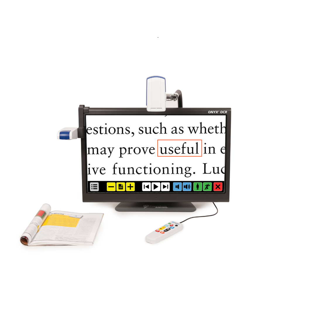 Freedom Scientific ONYX OCR Vision Magnifier - Speech & Touch Screen - Senior.com Desktop Vision Magnifiers