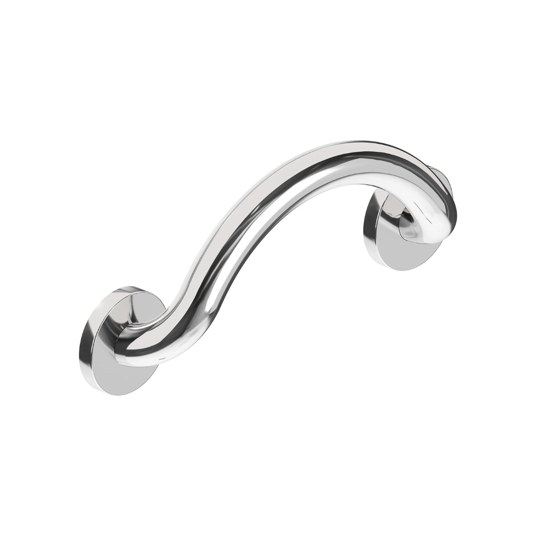 HealthCraft Plus Crescent Grab Bar - Modern Curved Bariatric Safety Bar - Senior.com Grab Bars & Safety Rails