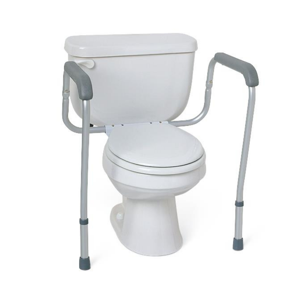 Medline Bathroom Foldable Toilet Safety Frame Rails - Senior.com Toilet Safety Frames