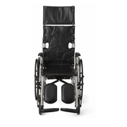Medline Excel Chrome Reclining Wheelchairs -  Desk Length Arms & ELR - Senior.com Reclining Wheelchairs