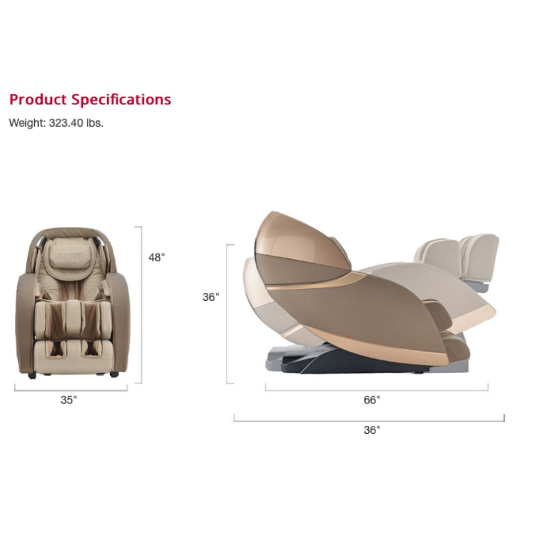 Kyota Kansha M878 4D Full Body Massage Chair w/ Intelligent Voice Command - Senior.com Massage Chairs