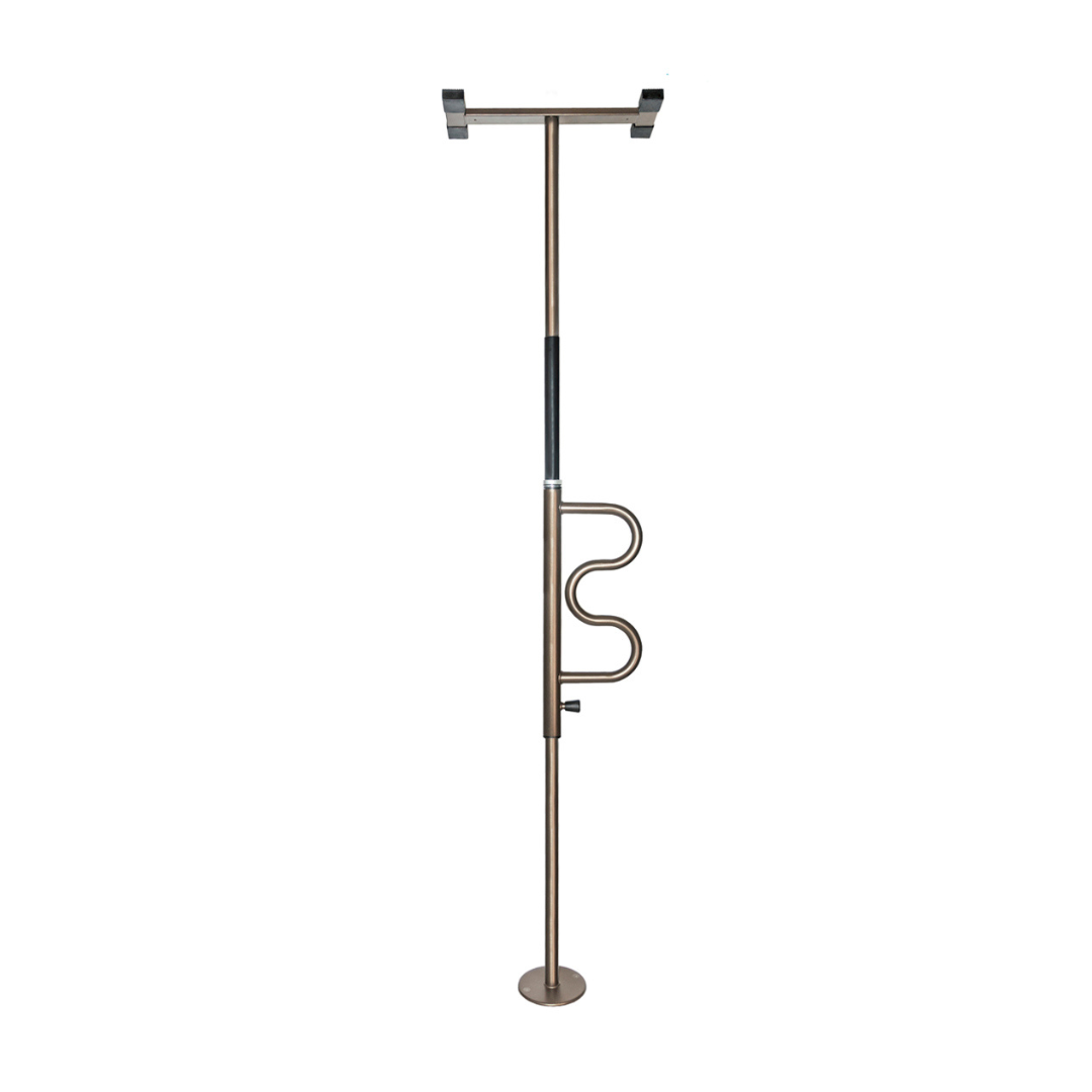 Stander Security Pole & Curve Grab Bar - Elderly Tension Mounted Transfer Pole & Bathroom Assist Grab Bar - Senior.com Security poles