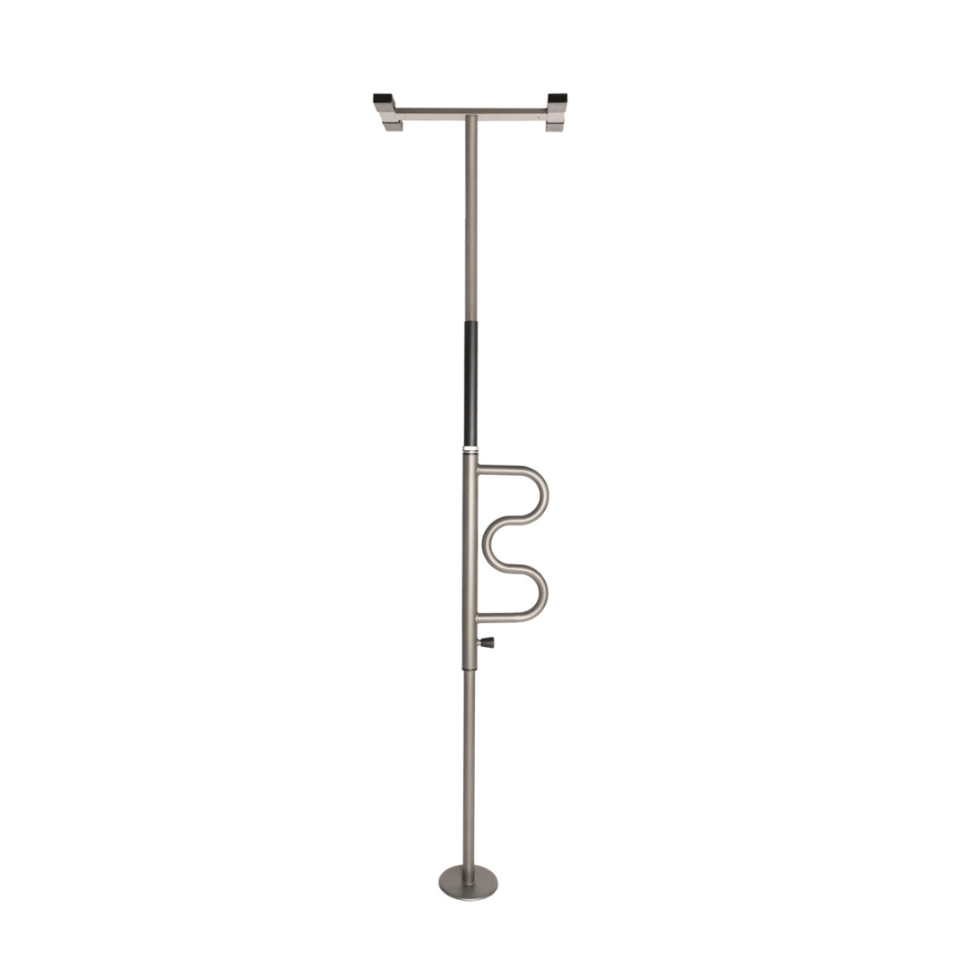 Stander Security Pole & Curve Grab Bar - Elderly Tension Mounted Transfer Pole & Bathroom Assist Grab Bar - Senior.com Security poles