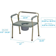Nova Medical Products Heavy Duty Bariatric Commode with Extra Wide Seat - Senior.com Commodes