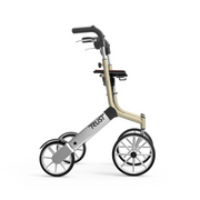 Trust Care Let’s Go Out Euro-Style Folding Rollator with Seat & Storage Beige