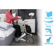Trust Care Let’s Go Out Euro-Style Folding Rollator with Seat & Storage