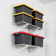 SafeRacks Garage Wall Shelves - 2 Pack Combo Set with 4 Hanging Hooks - Senior.com Wall Shelves