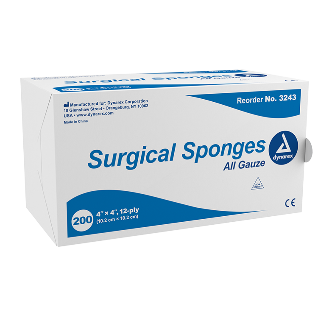 Dynarex Surgical Non-Sterile Gauze Sponges - Senior.com Gauze Sponges