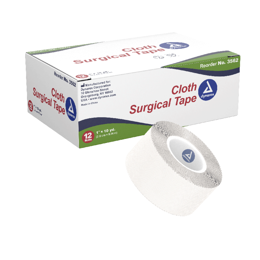 Dynarex Cloth Surgical Tape - Lightweight & Breathable - 4 Sizes - Senior.com Surgical Tape