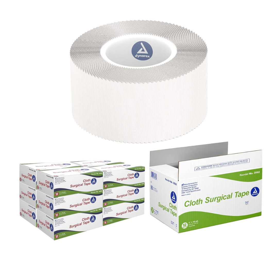 Dynarex Cloth Surgical Tape - Lightweight & Breathable - 4 Sizes - Senior.com Surgical Tape