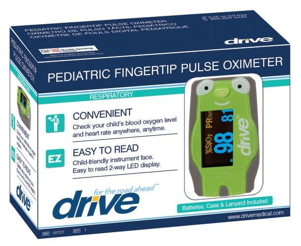 Drive Medical Pediatric Fingertip Pulse Oximeter - Senior.com Fingertip Pulse Oximeters
