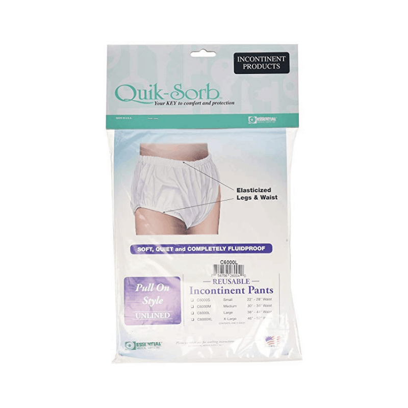 Essential Medical Supply Quik-Sorb Pull On Incontinent Pants - Senior.com Underpants