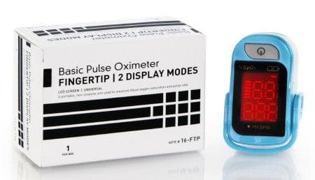 Mckesson Fingertip Pulse Oximeter - Battery Operated With LED Display - Senior.com Fingertip Pulse Oximeters