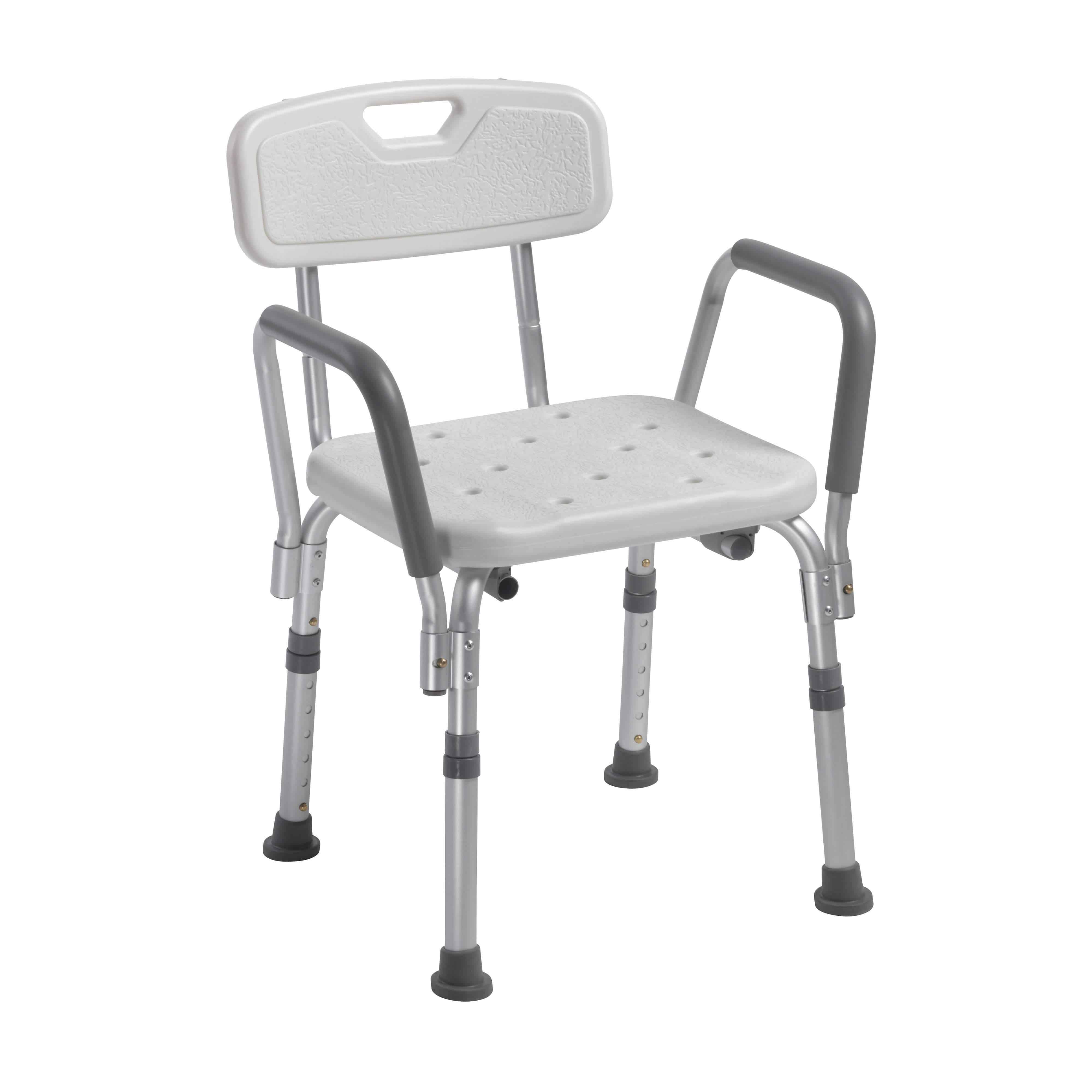Drive Medical Knock Down Bath Bench with Back and Padded Arms - Senior.com Bath Benches & Seats
