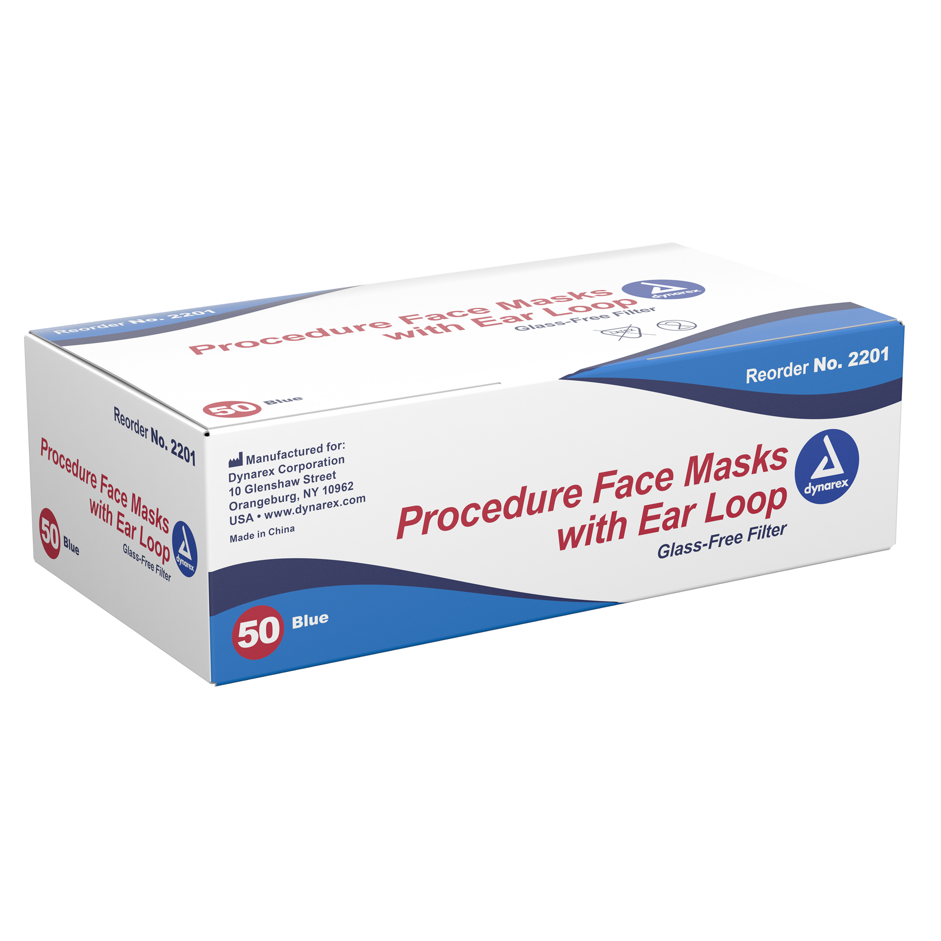 Dynarex Procedure and Isolation Face Masks - Flexible Latex Free - Senior.com Surgical Style Masks