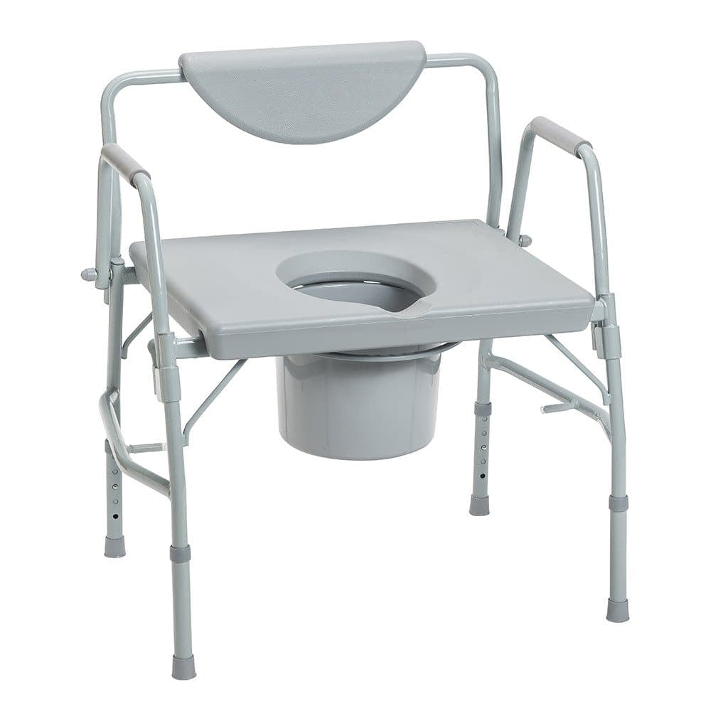 Drive Medical heavy Duty Bariatric Drop Arm Bedside Commode Chair - - 1,000 lb Cap - Senior.com Commodes