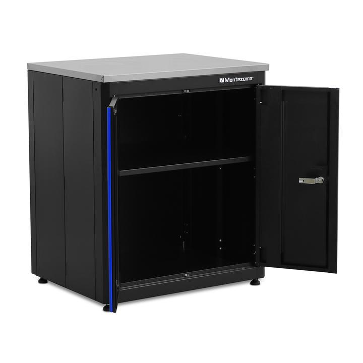 Montezuma 2-Door Base Garage Cabinet with Stainless Steel Top - Senior.com Garage Cabinets