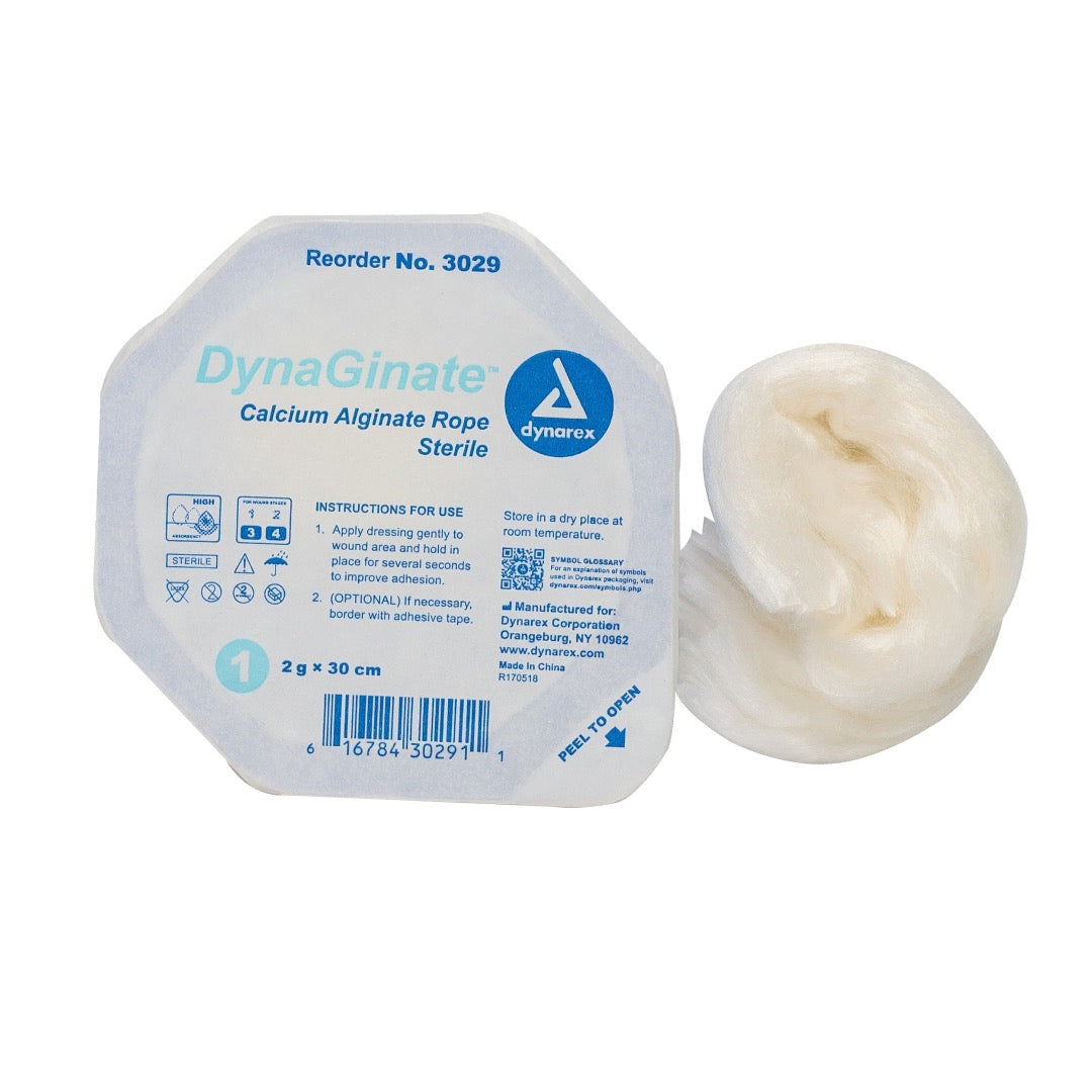 Dynarex DynaGinate Calcium Alginate Dressings - Turns to Fibrous Gel - Senior.com Gauze Dressings