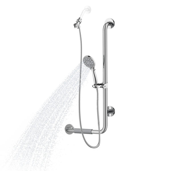 PULSE ShowerSpas ErgoSlideBar with 3 Function Handheld Showerhead - Senior.com Shower Systems