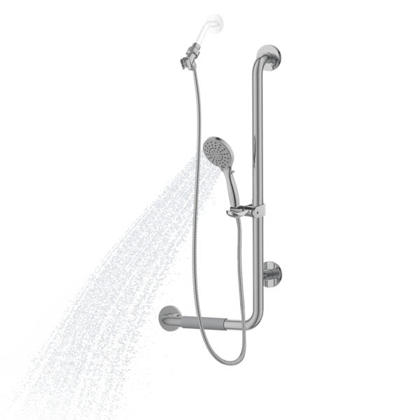 PULSE ShowerSpas ErgoSlideBar with 3 Function Handheld Showerhead - Senior.com Shower Systems