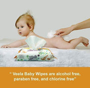 Veela Baby Wipes with Aloe Vera - 80 Wipes Per Tub - Senior.com Baby Wipes