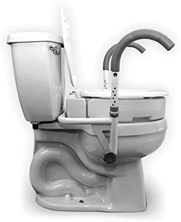 MOBB Ultimate Solution Hinged Raised Toilet Seat with Ultimate Toilet Safety Frame Combo Kit - Senior.com Toilet Safety Frames