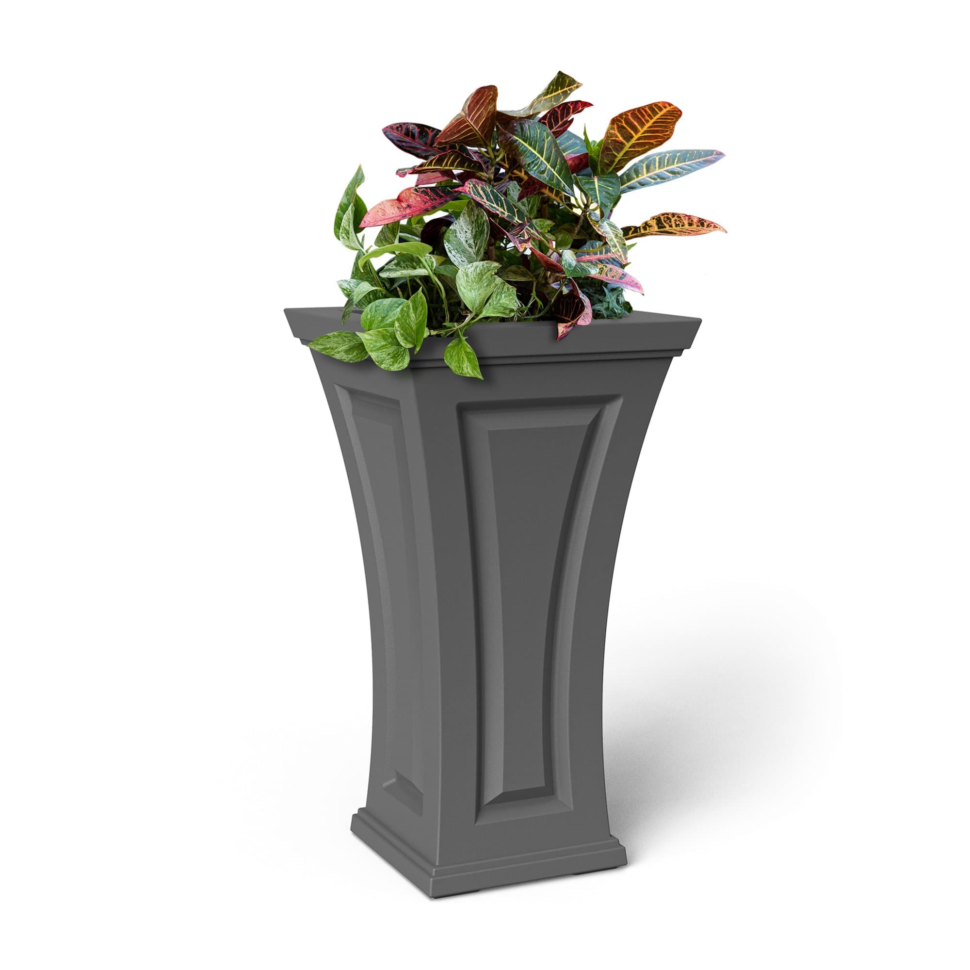 Mayne Modern Cambridge Tall Planters - 16" x 28" - Heavy Duty Construction - Open Box - Senior.com Planters