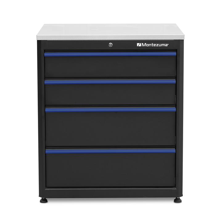 Montezuma 4-Drawer Base Storage Cabinet with Stainless Steel Top - Senior.com Garage Cabinets