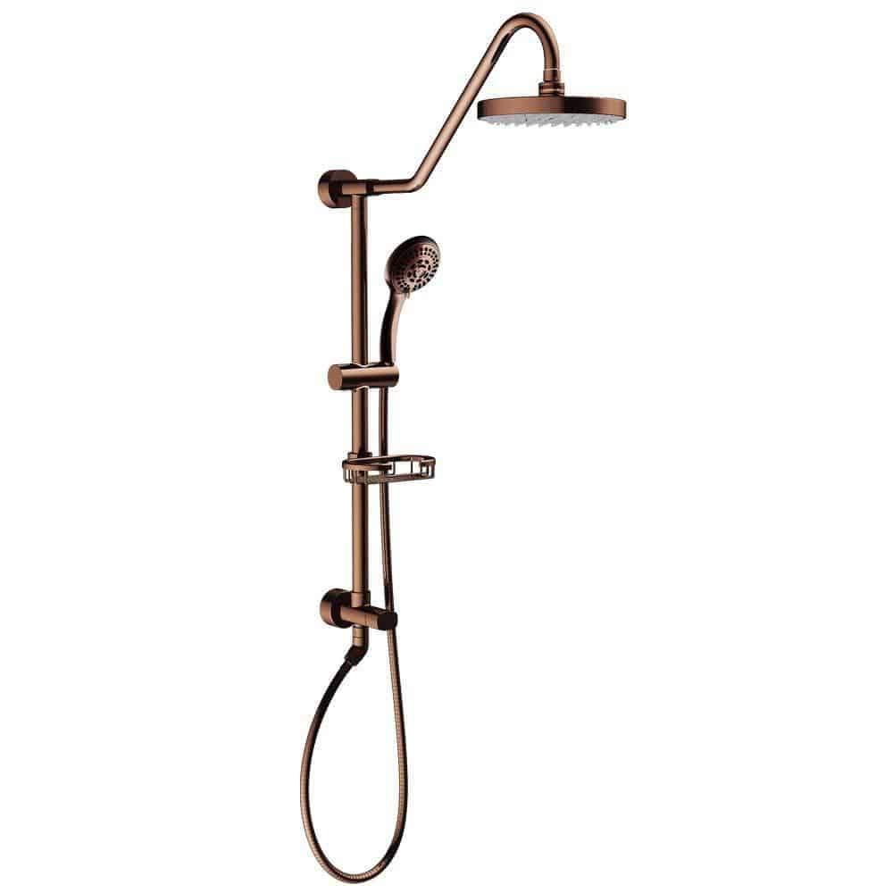 Pulse ShowerSpas Kauai III Shower System with 8" Rain Showerhead, 5-Function Hand Shower, Adjustable Slide Bar and Soap Dish - Senior.com Shower Systems