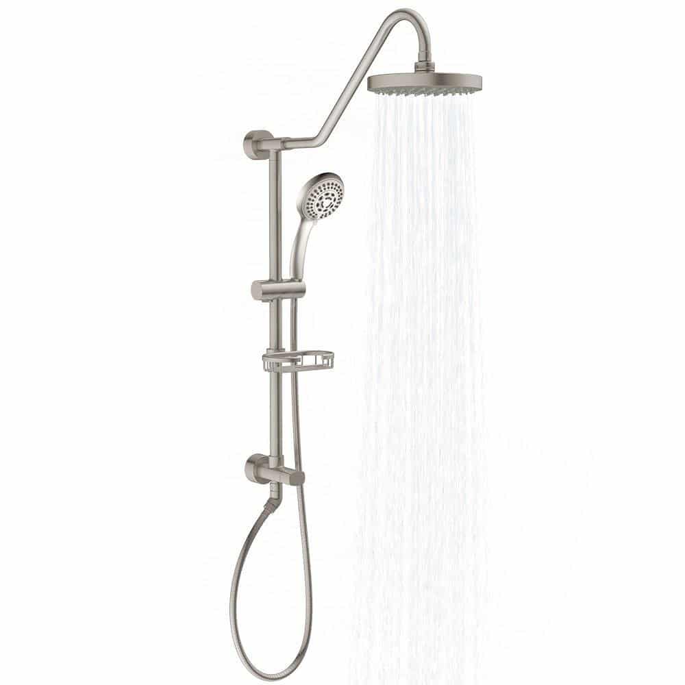 Pulse ShowerSpas Kauai III Shower System with 8" Rain Showerhead, 5-Function Hand Shower, Adjustable Slide Bar and Soap Dish - Senior.com Shower Systems