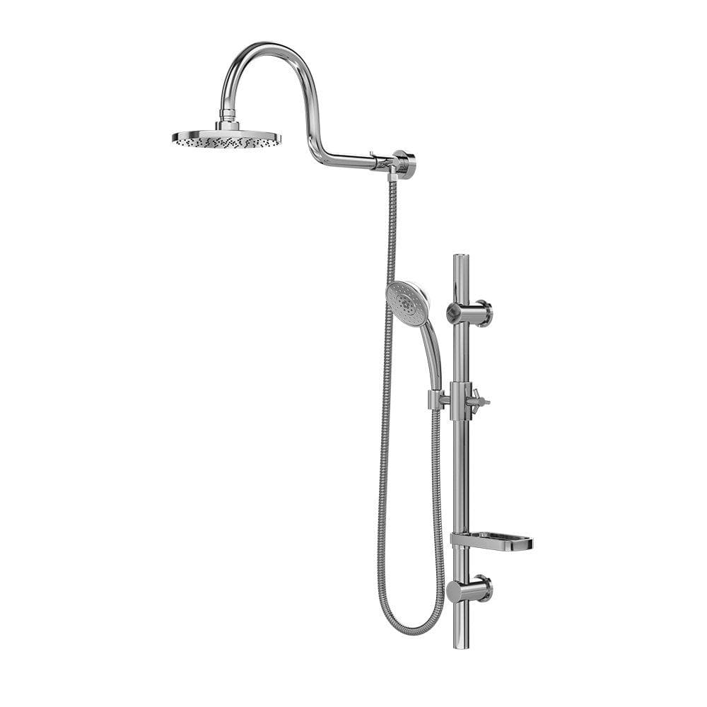 Pulse ShowerSpas Aqua Rain Shower System with 8" Rain Showerhead and 5-Function Hand Shower - Senior.com Shower Systems