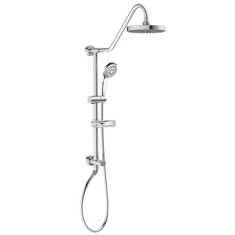 Pulse ShowerSpas Kauai III Shower System with 8" Rain Showerhead, 5-Function Hand Shower, Adjustable Slide Bar and Soap Dish - Senior.com Shower Systems