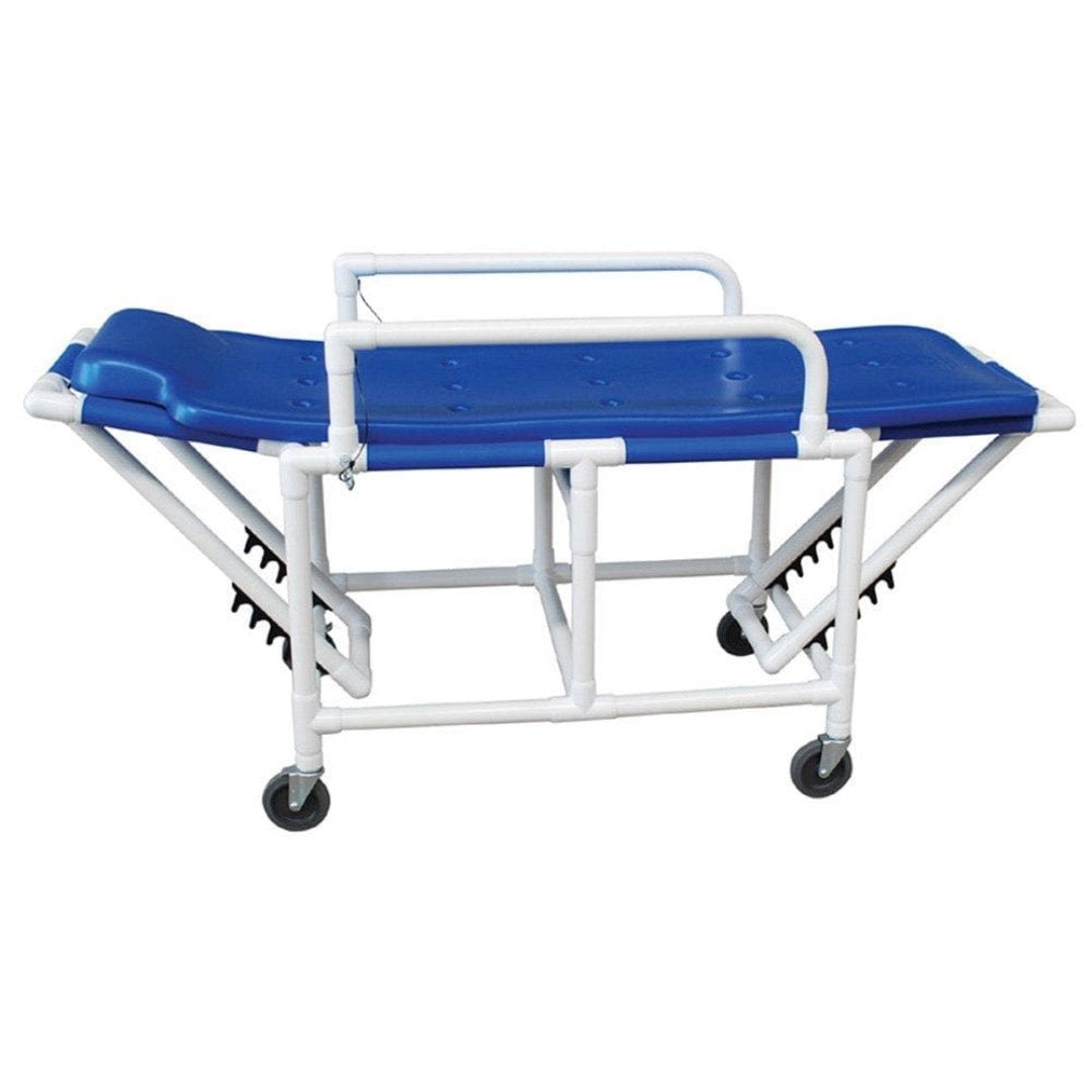 MJM International Folding Padded PVC Shower Transfer Gurney - Senior.com Shower Gurney