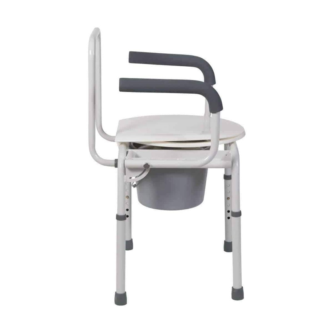 DMI Steel Drop-Arm Portable Bedside Commode - Senior.com Commodes