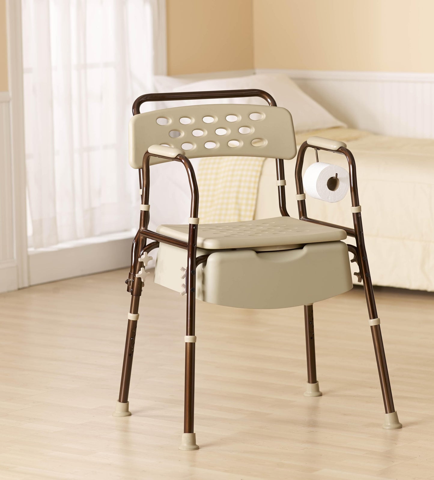 Medline Bedside Commode with Microban Antimicrobial Ptotection - Senior.com Commodes