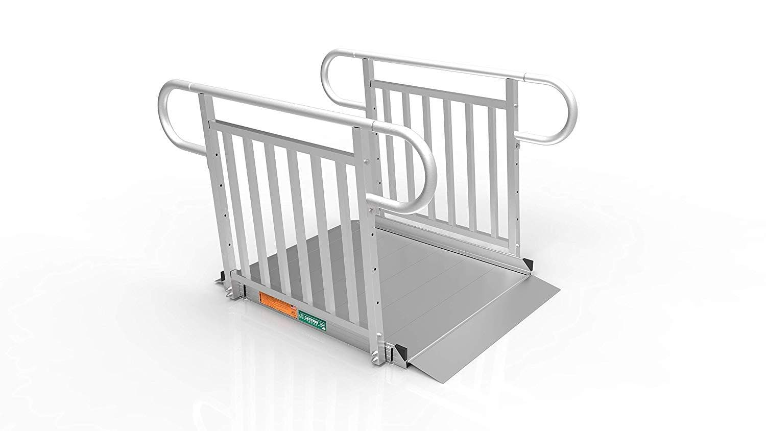 EZ-ACCESS Gateway 3G Portable Solid Surface Mobility Ramps with Vertical Picket Handrails - Senior.com Mobility Ramps