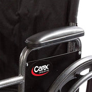 Carex Compact Wheelchair with Large 18” Padded Seat and Adjustable Swing Away Footrests - Senior.com Wheelchairs