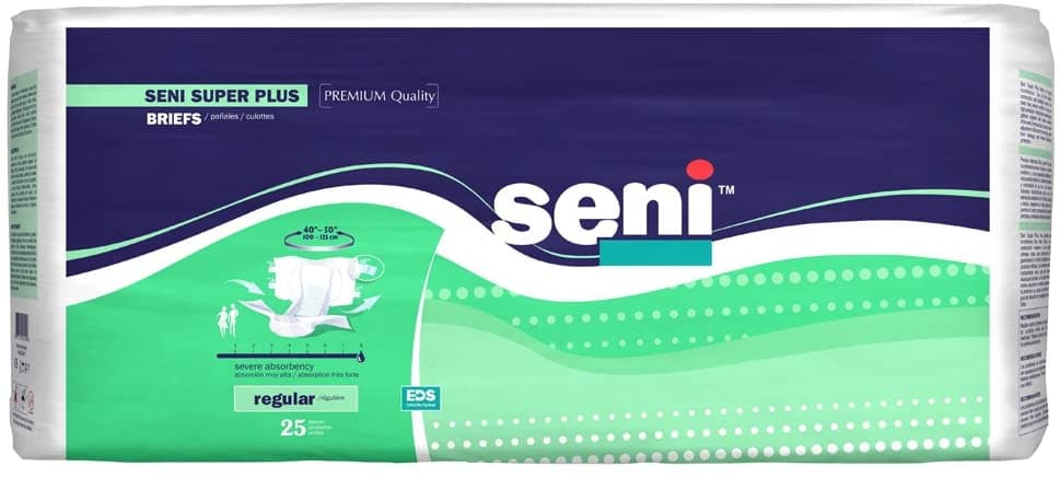 Seni Super Plus Premium Quality Unisex Briefs- Heavy Absorbency - Case of 75 - Senior.com Briefs
