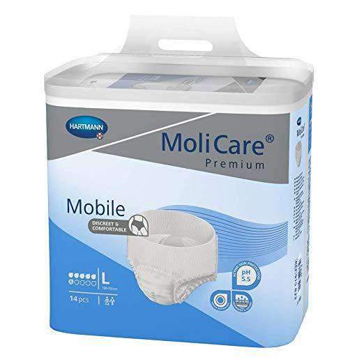 MoliCare Premium Mobile Adult Unisex Underwear - Moderate Absorbency Case of 56 - Senior.com Incontinence