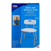 Carex Bath and Shower Seat with Back- Lightweight & Height Adjustable - Senior.com Bath Benches & Seats