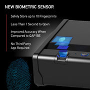 SentrySafe QAP1BLX Biometric Gun Safe with Interior Light - 1 Handgun Capacity - Senior.com Gun Safes