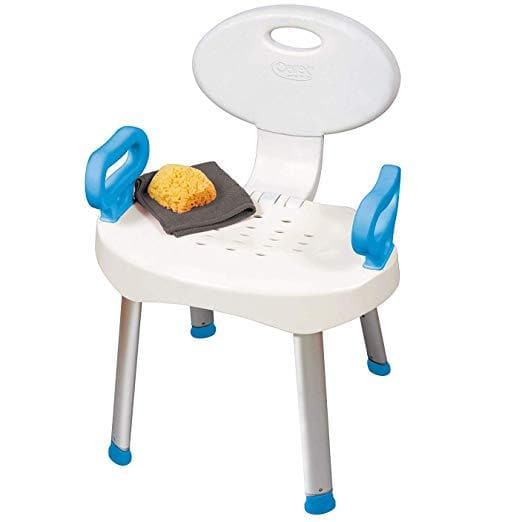 Carex Folding Portable Premium Shower Chair with Backrest & Handles - Senior.com Bath Benches & Seats