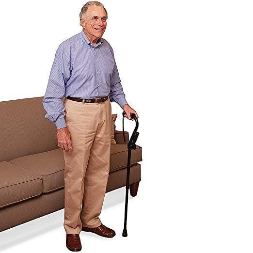 Carex Stand Assist Uplift Walking Cane with Secondary Flip Down Handle - Senior.com Canes
