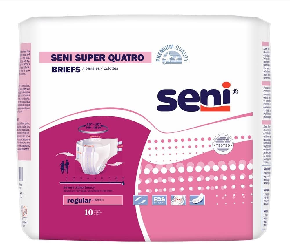 Seni Super Quatro Premium Quality Unisex Briefs - Severe Absorbency - Senior.com Briefs