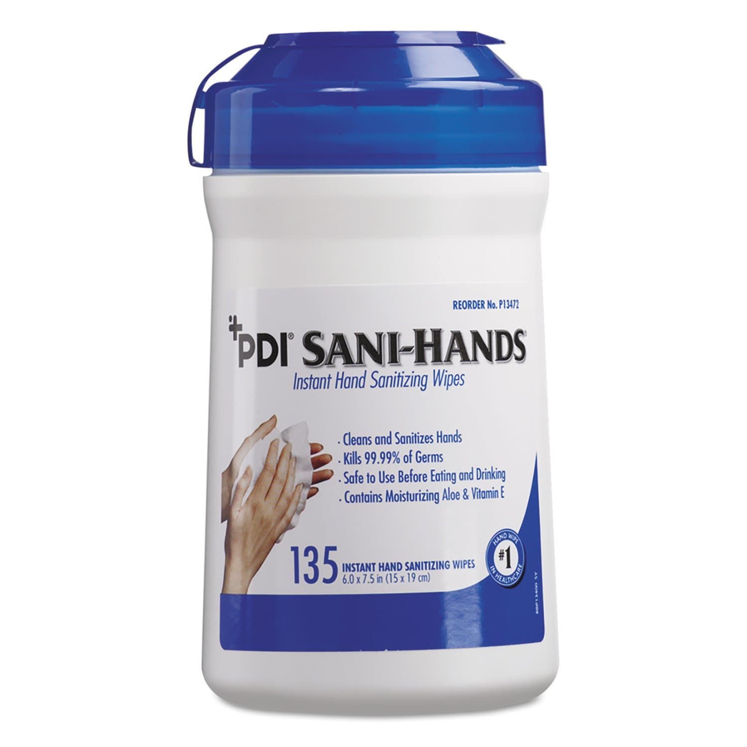 PDI Sani-Hands Instant Hand Sanitizing Disposable Wipes - Tubs - Senior.com Hand Sanitizers