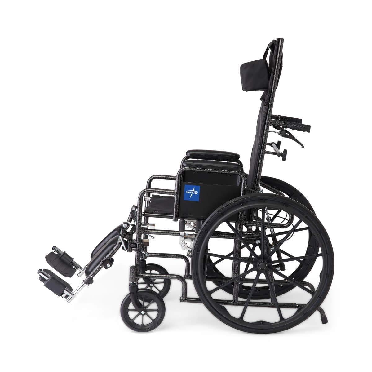 Medline Guardian Folding Reclining Wheelchairs - Desk-Length Arms & ELR - Senior.com Reclining Wheelchairs